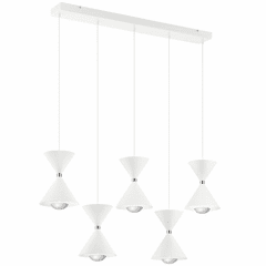 elan Kordan Linear Chandelier - Matte White - 84113MWH