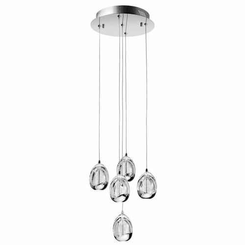elan Lavinia 5-LT LED Cluster Pendant - Chrome - 83380