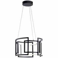 elan Melko LED Chandelier/Pendant - Black - 84133 elan Melko LED Chandelier/Pendant - Black - 84133
