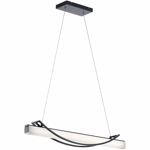 elan Rowan LED Linear Chandelier - Matte Black - 84125MBK