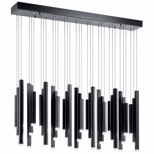 elan Soho 11-LT LED Linear Chandelier - Black - 84099