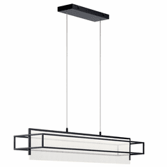 elan Vega LED Linear Chandelier - Matte Black - 84051