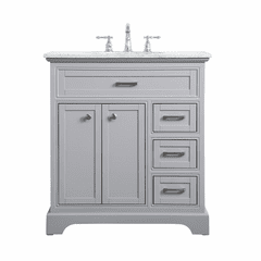 Elegant Aaron 32" Single Bathroom Vanity - Grey - VF15032GR