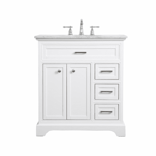 Elegant Aaron 32" Single Bathroom Vanity - White - VF15032WH