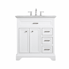 Elegant Aaron 32" Single Bathroom Vanity - White - VF15032WH