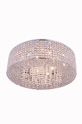 Elegant Amelie 10-LT Chrome Flush Mount Clear Royal Cut Crystal - V2914F24C/RC