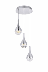 Elegant Amherst Collection LED 3-Light Chandelier In Chrome Finish - 3803D12C