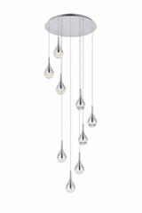 Elegant Amherst Collection LED 9-Light Chandelier In Chrome Finish - 3809D24C