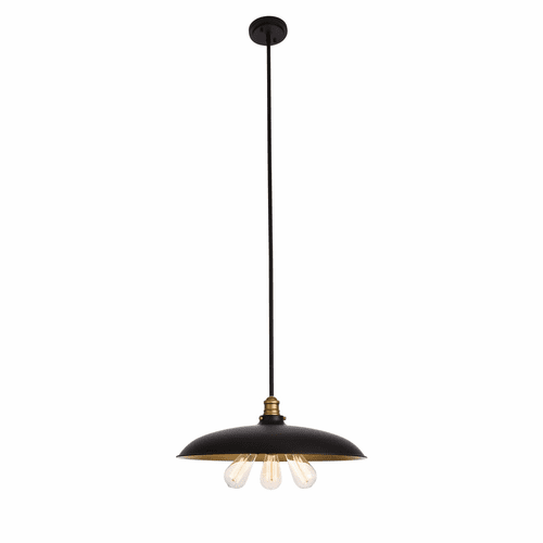 Elegant Anders Collection Chandelier Black And Brass - LD8004D20BK