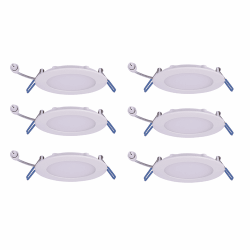 Elegant Asimov Dimmable 4" Slim Ceiling Light 6 Pack In White - SMR40950KV1-6PK