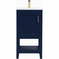 Elegant Aubrey 18" Single Bathroom Vanity - Blue - VF16018BL