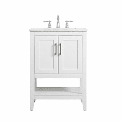 Elegant Aubrey 24" Single Bathroom Vanity - White - VF16024WH