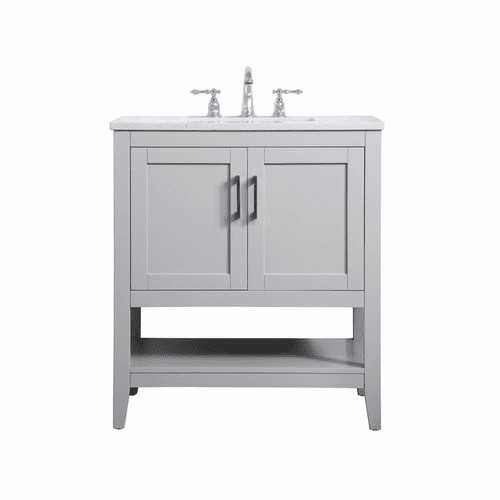 Elegant Aubrey 30" Single Bathroom Vanity - Grey - VF16030GR