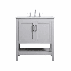 Elegant Aubrey 30" Single Bathroom Vanity - Grey - VF16030GR