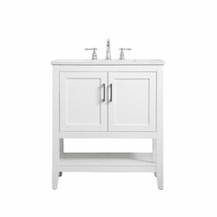 Elegant Aubrey 30" Single Bathroom Vanity - White - VF16030WH
