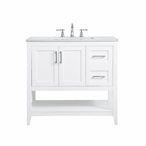 Elegant aubrey 36" Single Bathroom Vanity - White - VF16036WH
