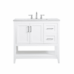 Elegant aubrey 36" Single Bathroom Vanity - White - VF16036WH