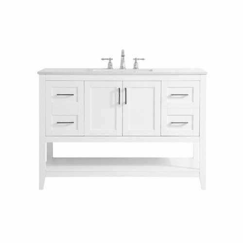 Elegant aubrey 48" Single Bathroom Vanity - White - VF16048WH