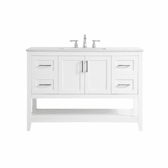 Elegant aubrey 48" Single Bathroom Vanity - White - VF16048WH