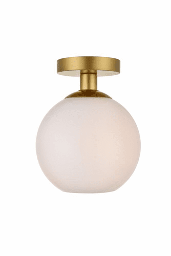 Elegant Baxter 1-LT Brass Flush Mount - LD2205BR