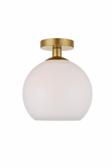 Elegant Baxter 1-LT Brass Flush Mount - LD2211BR