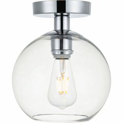 Elegant Baxter 1-LT Chrome Flush Mount - Chrome, Clear - LD2204C Elegant Baxter 1-LT Chrome Flush Mount - Chrome, Clear - LD2204C