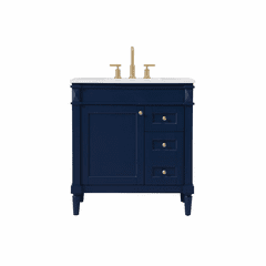 Elegant Bennett 32" Single Bathroom Vanity - Blue - VF31832BL