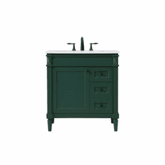 Elegant Bennett 32" Single Bathroom Vanity - Green - VF31832GN