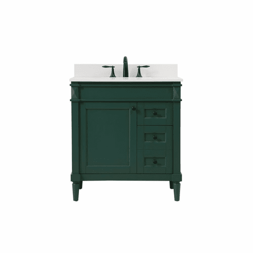 Elegant Bennett 32" Single Bathroom Vanity - Green - VF31832GN-BS