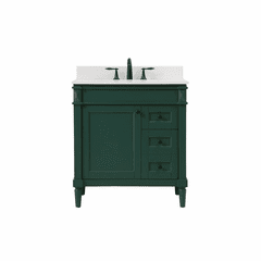 Elegant Bennett 32" Single Bathroom Vanity - Green - VF31832GN-BS