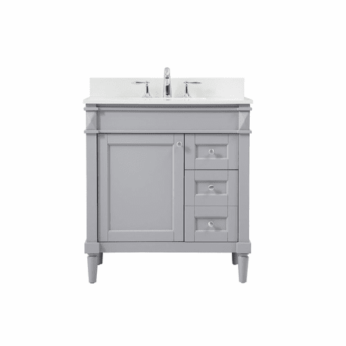 Elegant Bennett 32" Single Bathroom Vanity - Grey - VF31832GR-BS