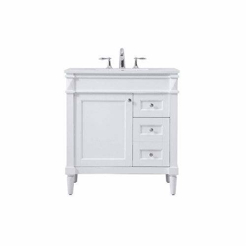 Elegant Bennett 32" Single Bathroom Vanity - White - VF31832WH