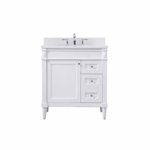 Elegant Bennett 32" Single Bathroom Vanity - White - VF31832WH-BS