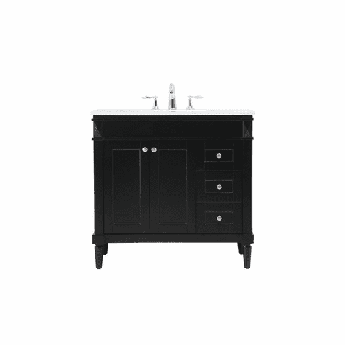 Elegant Bennett 36" Single Bathroom Vanity - Black - VF31836BK