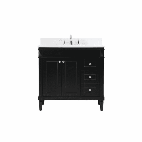 Elegant Bennett 36" Single Bathroom Vanity - Black - VF31836BK-BS
