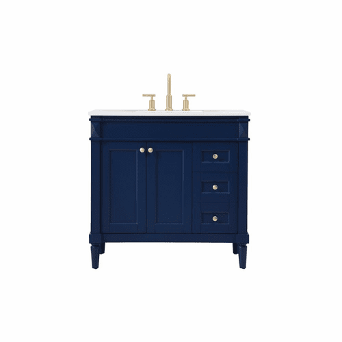 Elegant Bennett 36" Single Bathroom Vanity - Blue - VF31836BL