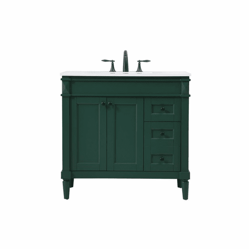 Elegant Bennett 36" Single Bathroom Vanity - Green - VF31836GN