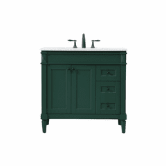 Elegant Bennett 36" Single Bathroom Vanity - Green - VF31836GN