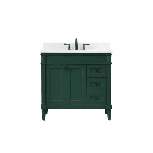 Elegant Bennett 36" Single Bathroom Vanity - Green - VF31836GN-BS