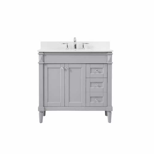 Elegant Bennett 36" Single Bathroom Vanity - Grey - VF31836GR-BS