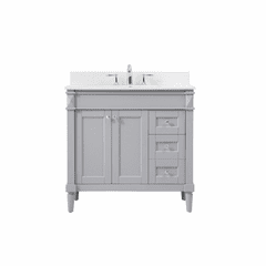 Elegant Bennett 36" Single Bathroom Vanity - Grey - VF31836GR-BS