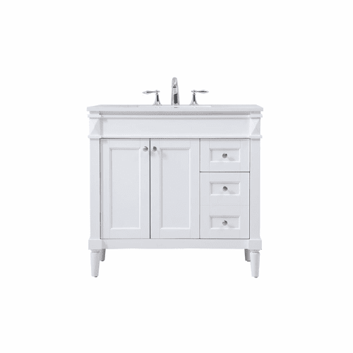 Elegant Bennett 36" Single Bathroom Vanity - White - VF31836WH
