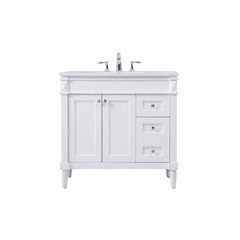 Elegant Bennett 36" Single Bathroom Vanity - White - VF31836WH