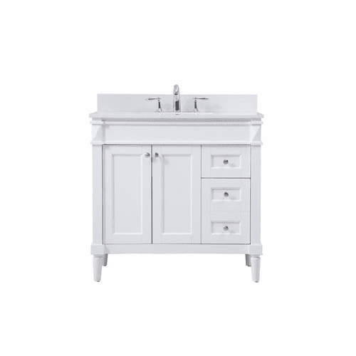 Elegant Bennett 36" Single Bathroom Vanity - White - VF31836WH-BS