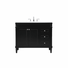 Elegant Bennett 42" Single Bathroom Vanity - Black - VF31842BK
