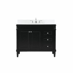 Elegant Bennett 42" Single Bathroom Vanity - Black - VF31842BK-BS