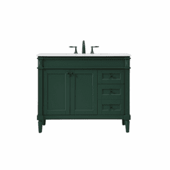 Elegant Bennett 42" Single Bathroom Vanity - Green - VF31842GN