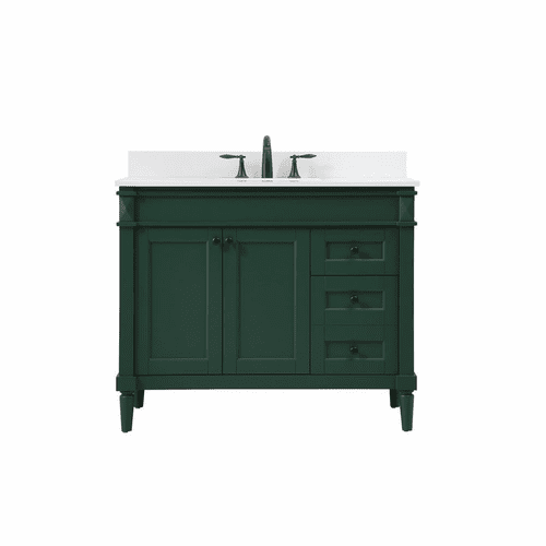 Elegant Bennett 42" Single Bathroom Vanity - Green - VF31842GN-BS