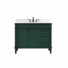 Elegant Bennett 42" Single Bathroom Vanity - Green - VF31842GN-BS