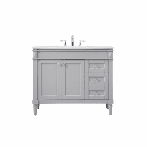 Elegant Bennett 42" Single Bathroom Vanity - Grey - VF31842GR
